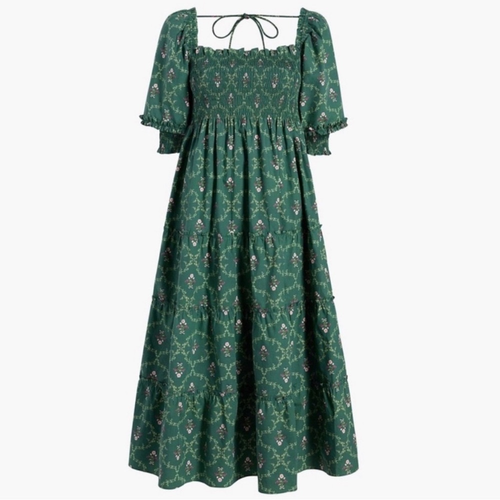 Emerald Trellis Nesli Nap Dress